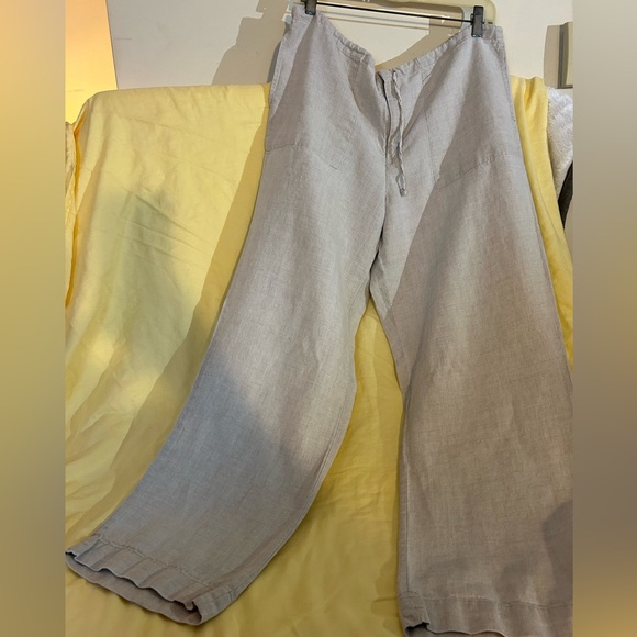 Chelsea 28 khaki colored linen pants Size 1 - Picture 2 of 9